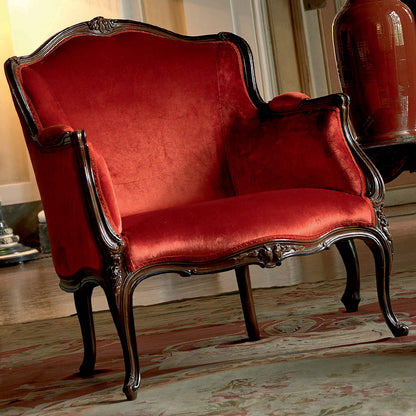 Venetian Style Walnut Italian Armchair