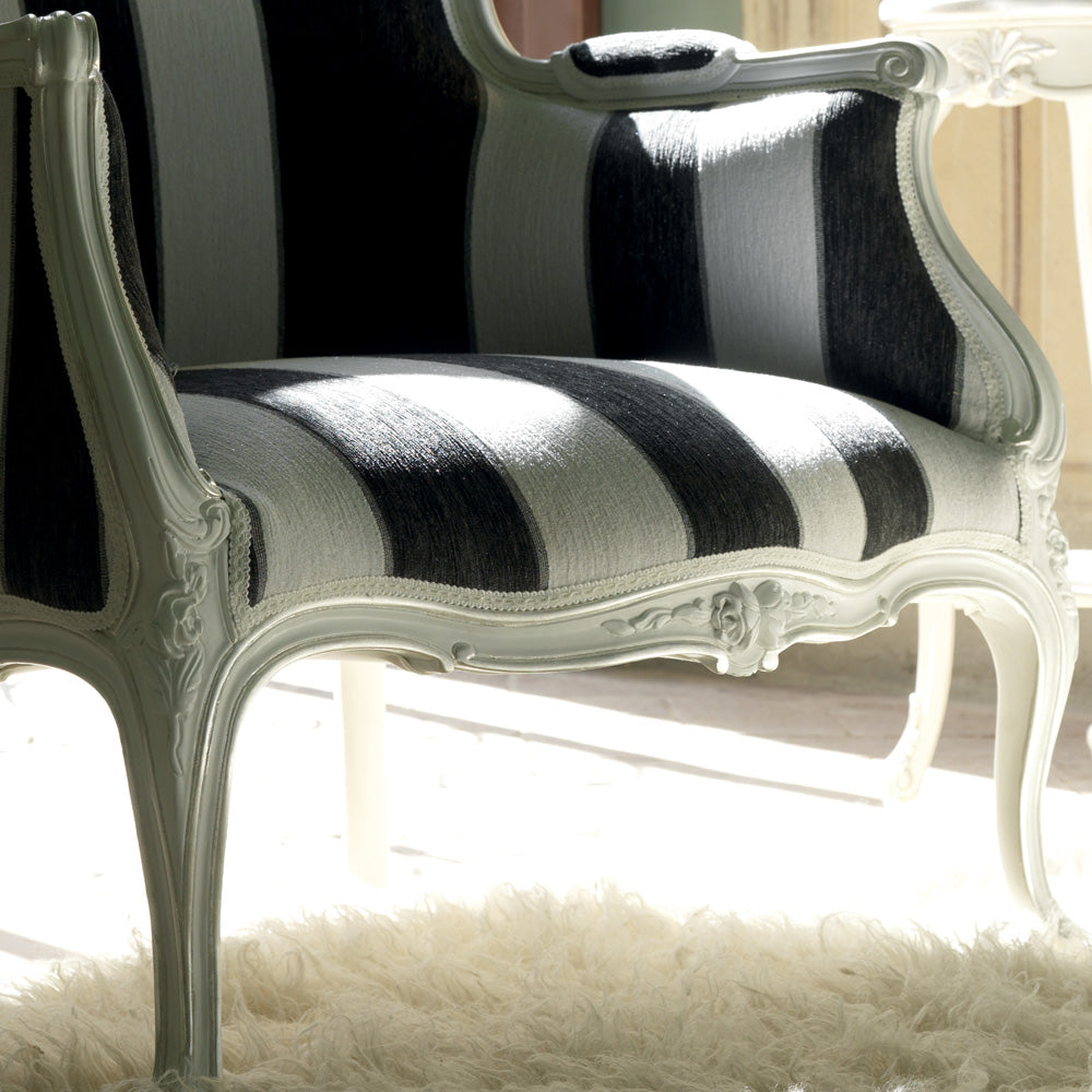 Venetian Style White Italian Armchair