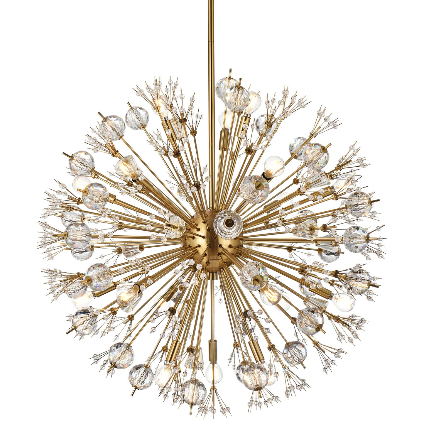 Vera 32" Wide Gold 18-Light Starburst Globe Pendant