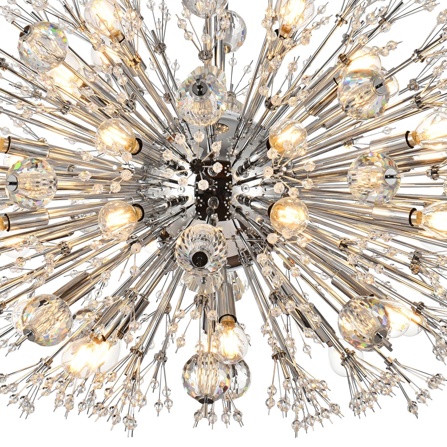 Vera 42" Crystal Starburst Oval Pendant