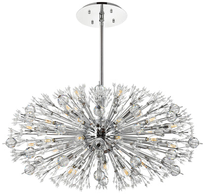 Vera 42" Crystal Starburst Oval Pendant