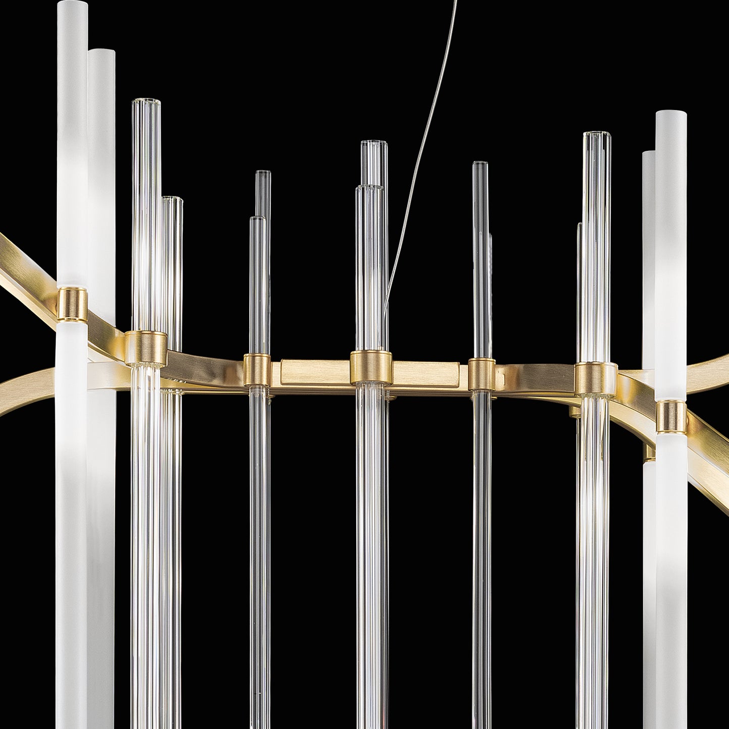 Vertical Murano Glass Tube Modern Chandelier