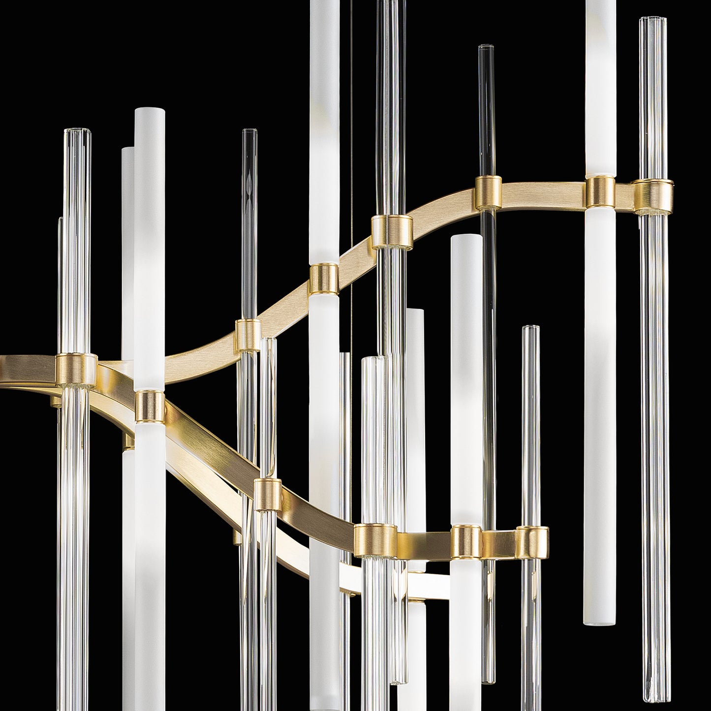 Vertical Murano Glass Tube Modern Chandelier