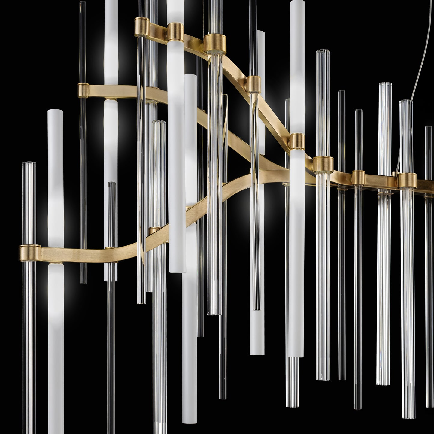 Vertical Murano Glass Tube Modern Chandelier