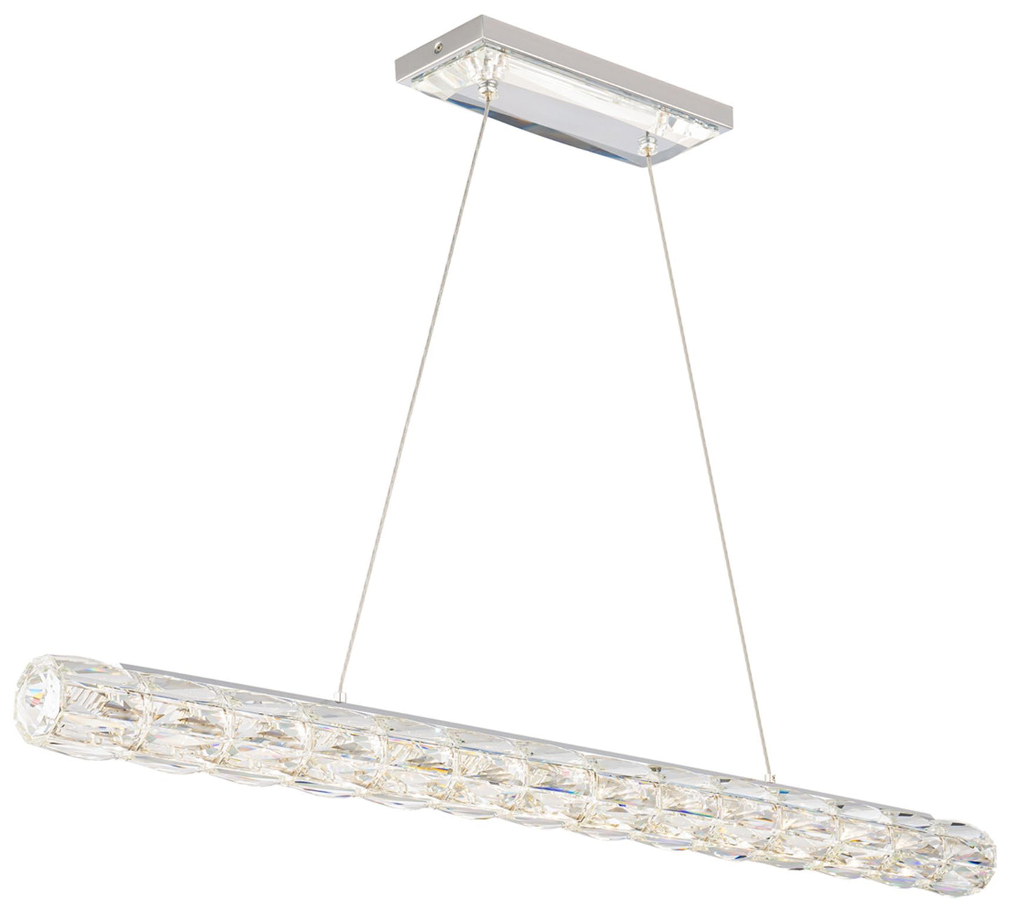 Verve LED 3"H x 3"W 1-Light Crystal Linear Pendant in Stainless S