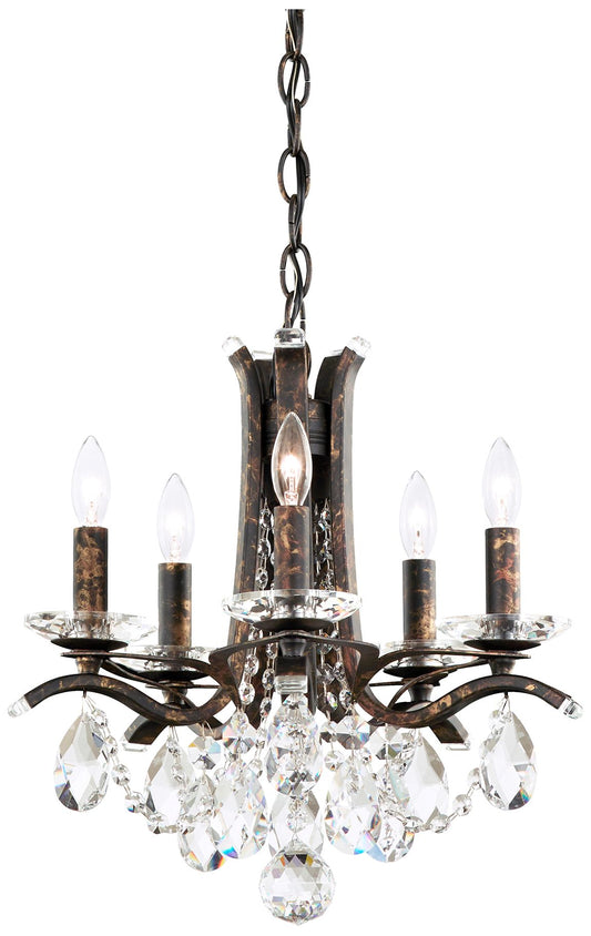 Vesca 15.5"H x 15"W 5-Light Crystal Pendant in Heirloom Bronze