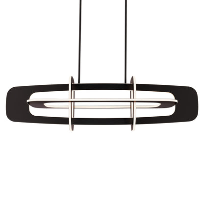 Vesta 14.13"H x 50.13"W 8-Light Linear Chandelier in Black