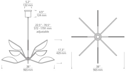 Visual Comfort Belterra 38" Wide Black LED Chandelier