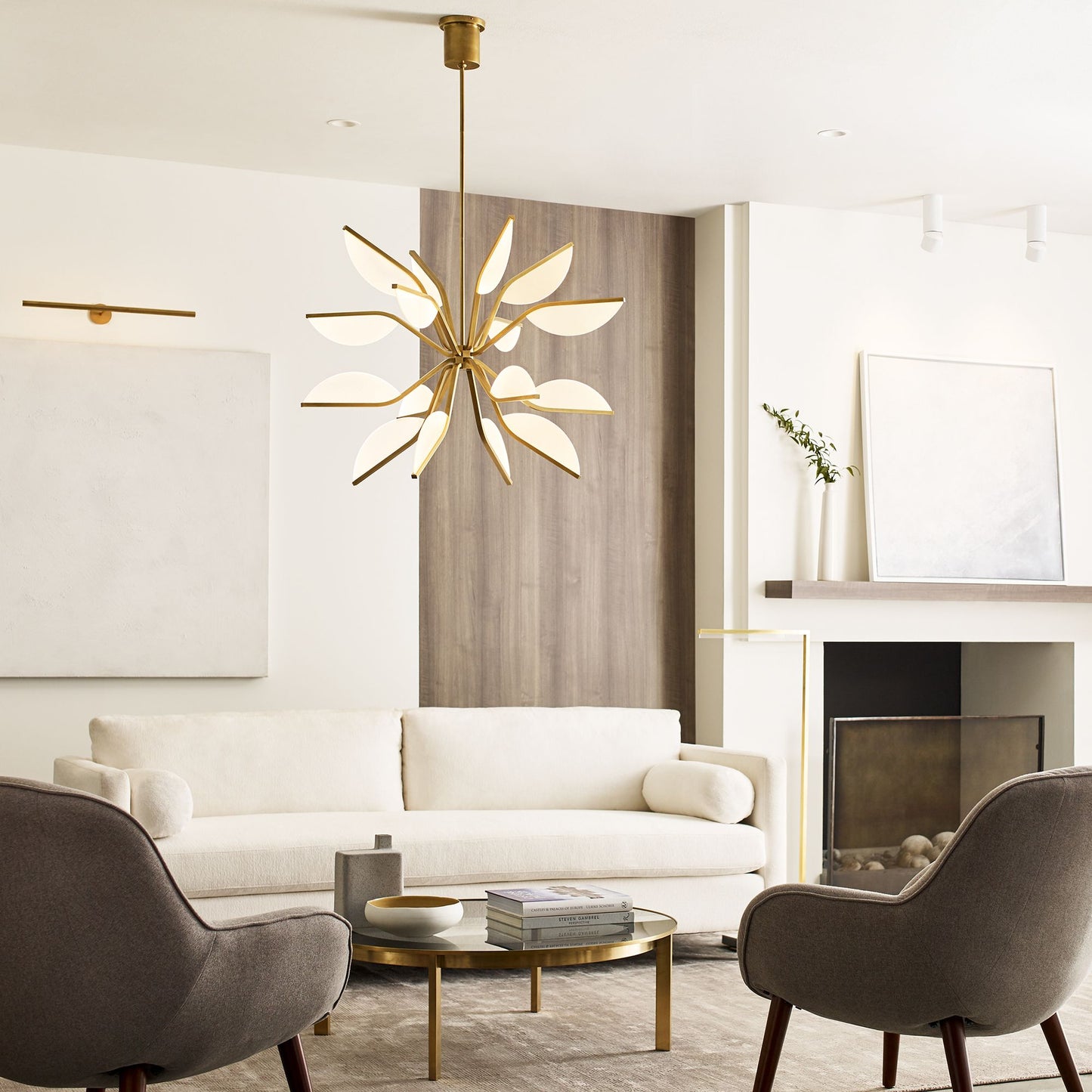 Visual Comfort Belterra 38" Wide Brass Globe LED Chandelier