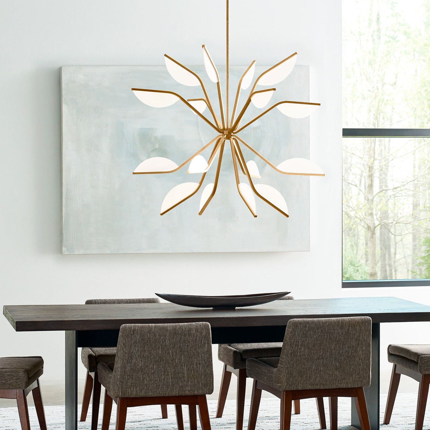 Visual Comfort Belterra 43"W Natural Brass LED Chandelier