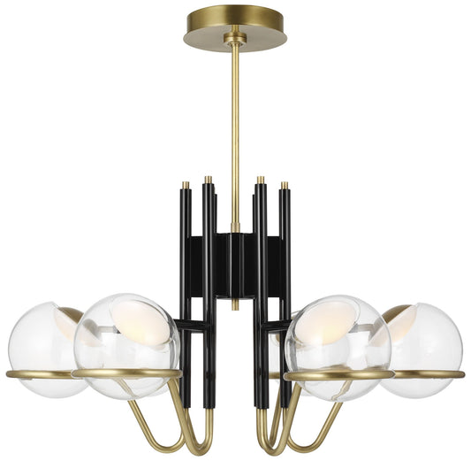Visual Comfort Crosby 29 1/2"W Black and Brass Chandelier