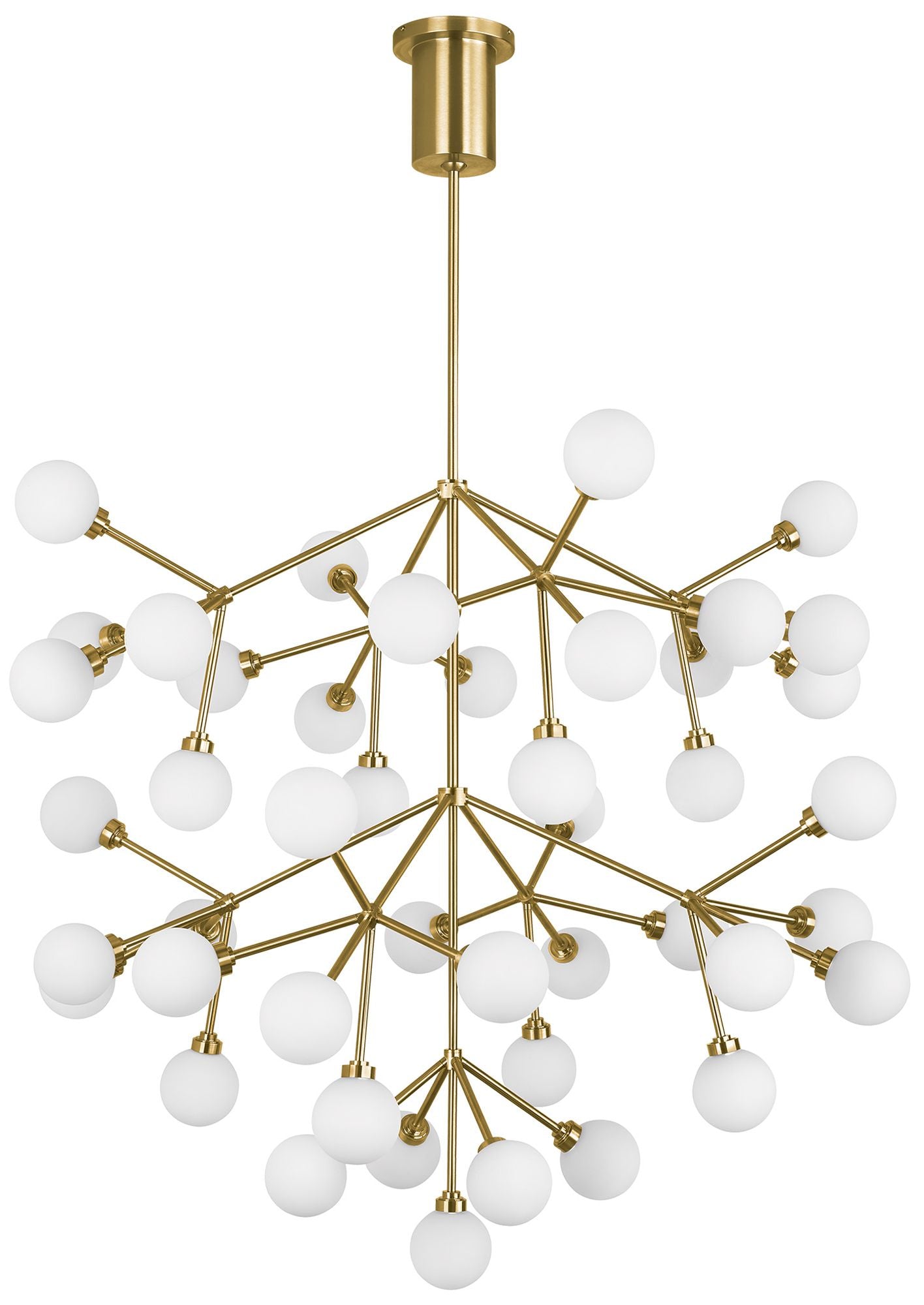 Visual Comfort Mara 32 1/2"W Brass 45-Light LED Chandelier