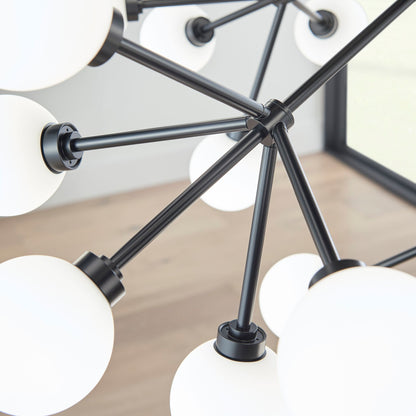 Visual Comfort Mara 32"W Matte Black LED 45-Light Chandelier