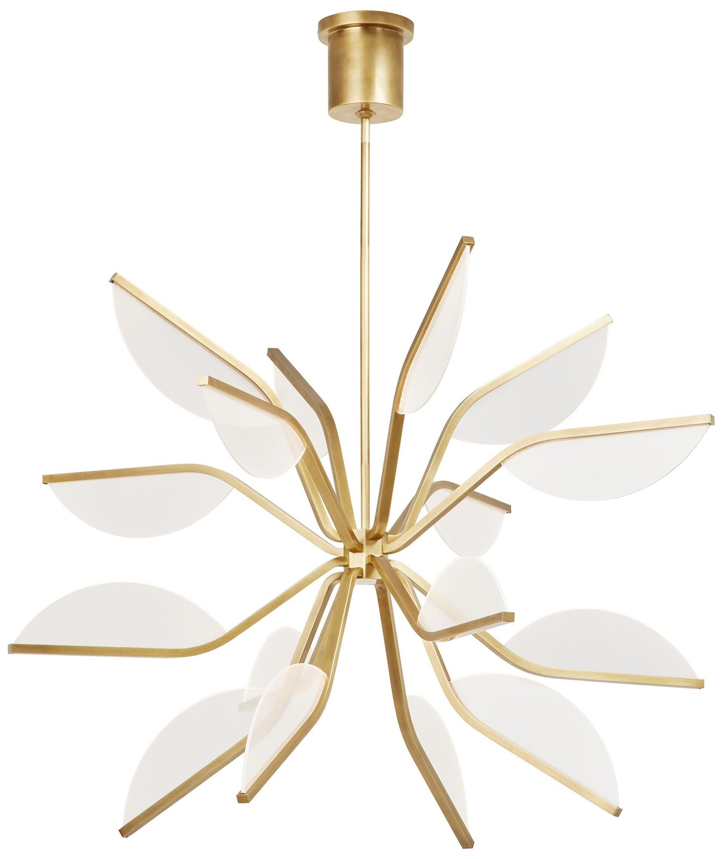 Visual Comfort Modern Belterra 38 inch 3000K LED Nat Brass Globe Chandelier