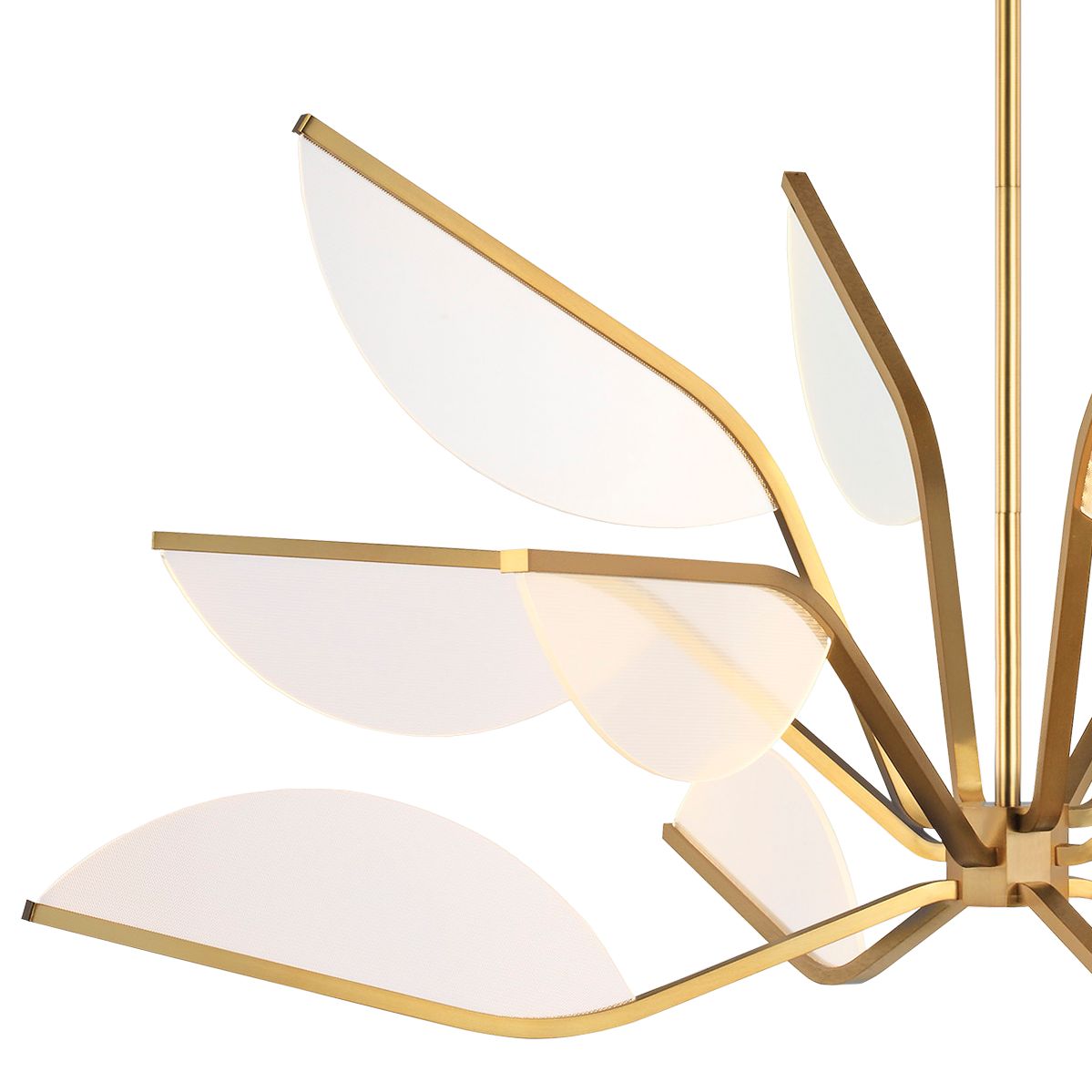 Visual Comfort Modern Belterra 38 inch 3000K LED Natural Brass Chandelier