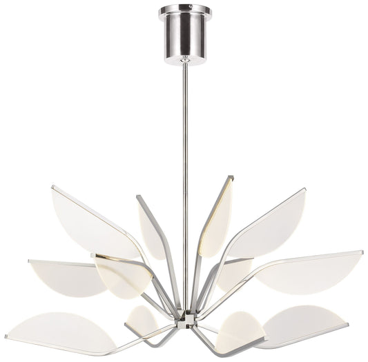 Modern Belterra 38 inch 3000K LED Polished Nickel Chandelier