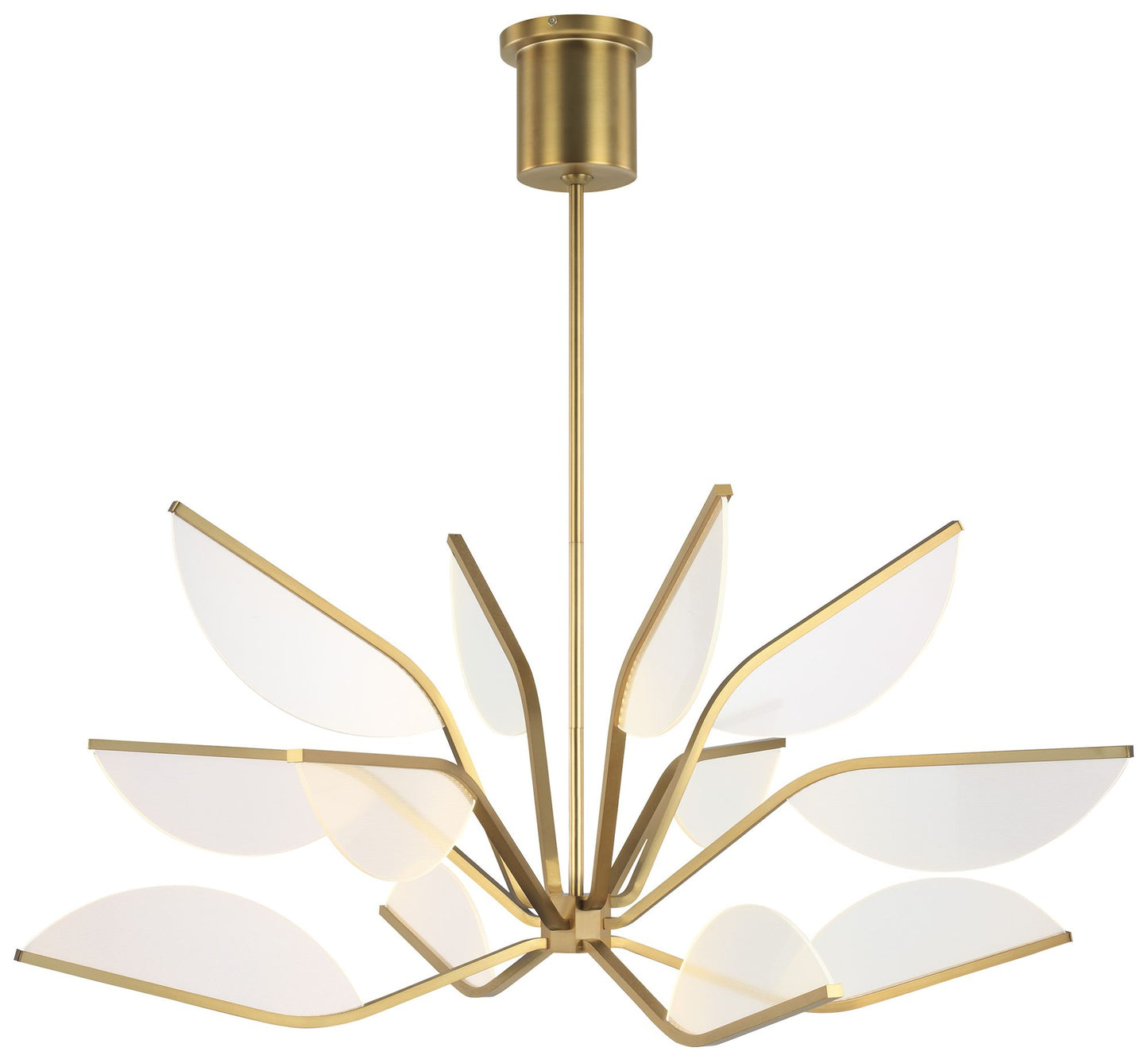 Visual Comfort Modern Belterra 38 inch 3500K LED Natural Brass Chandelier