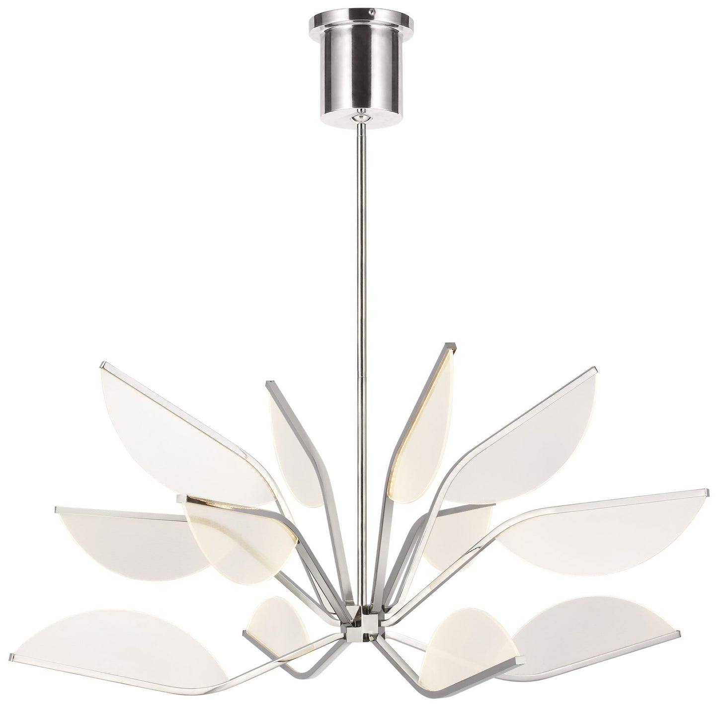 Visual Comfort Modern Belterra 38 inch 3500K LED Polished Nickel Chandelier