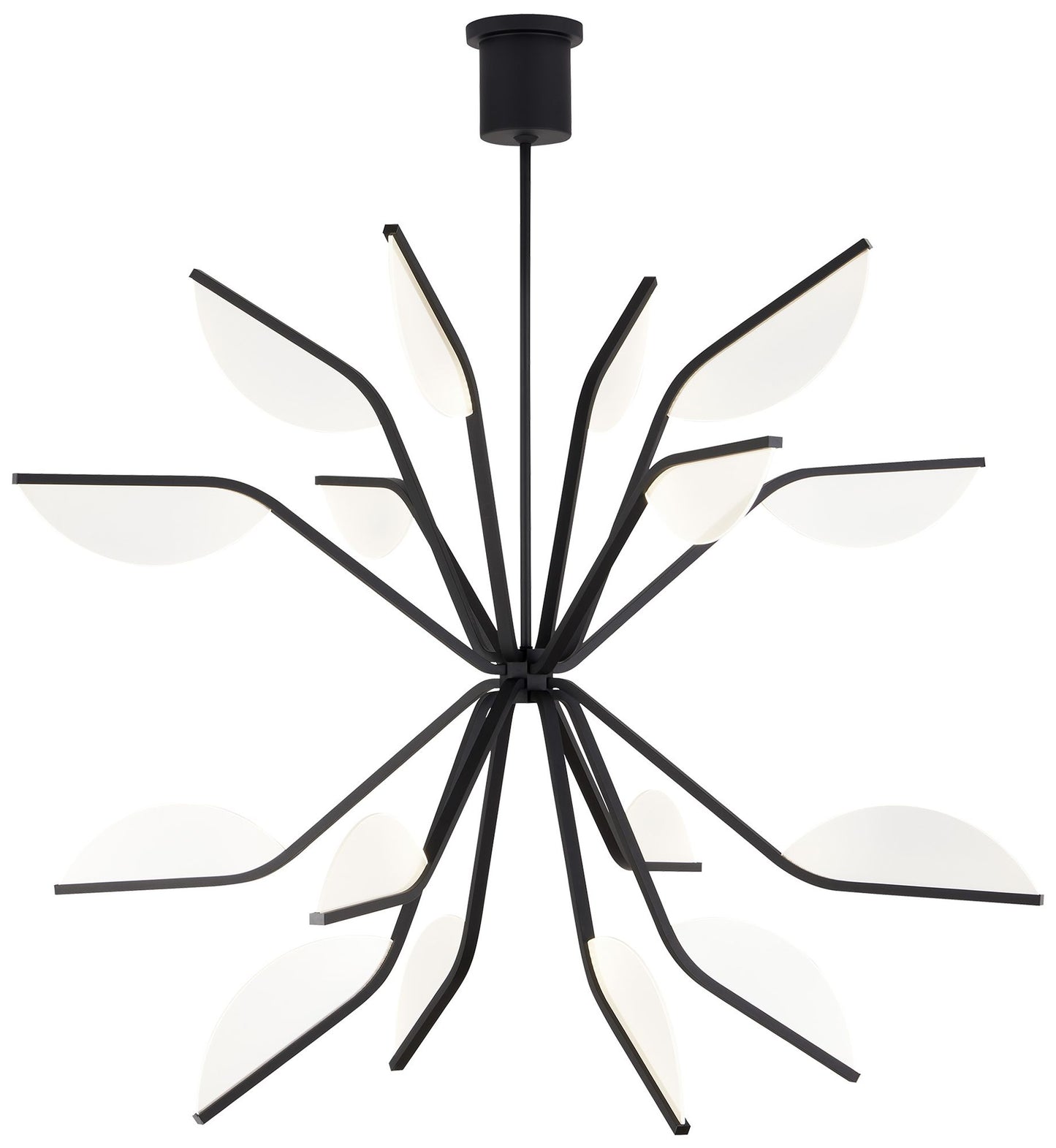 Visual Comfort Modern Belterra 43 inch 3000K LED Matte Black Chandelier