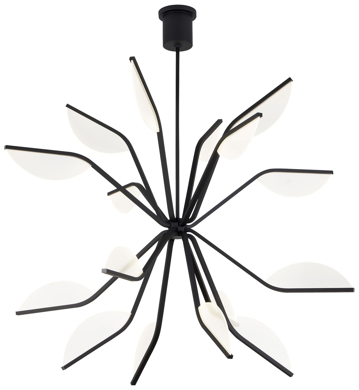 Visual Comfort Modern Belterra 43 inch 3000K LED Matte Black Chandelier