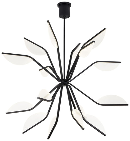 Visual Comfort Modern Belterra 43 inch 3000K LED Matte Black Chandelier