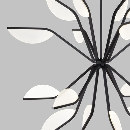 Visual Comfort Modern Belterra 43 inch 3000K LED Matte Black Chandelier