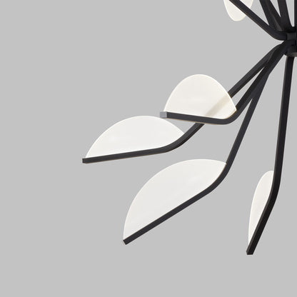 Visual Comfort Modern Belterra 43 inch 3000K LED Matte Black Chandelier