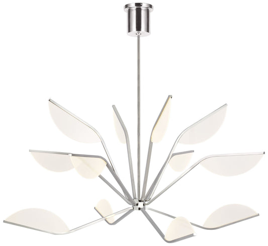 Visual Comfort Modern Belterra 48 inch 3000K LED Polished Nickel Chand