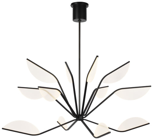 Visual Comfort Modern Belterra 48 inch 3500K LED Matte Black Chandelier