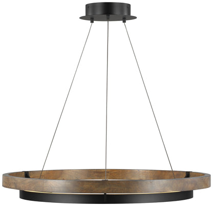 Visual Comfort Modern Grace 36 inch 3000K LED Weathered Oak Chandelier