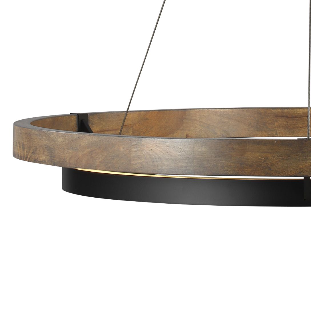 Visual Comfort Modern Grace 36 inch 3000K LED Weathered Oak Chandelier