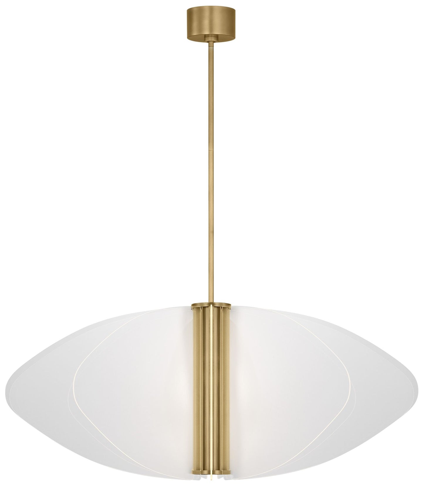 Visual Comfort Modern Nyra Grande LED Chandelier in Plated Brass