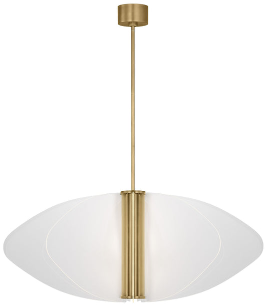 Visual Comfort Modern Nyra Grande LED Chandelier in Plated Brass