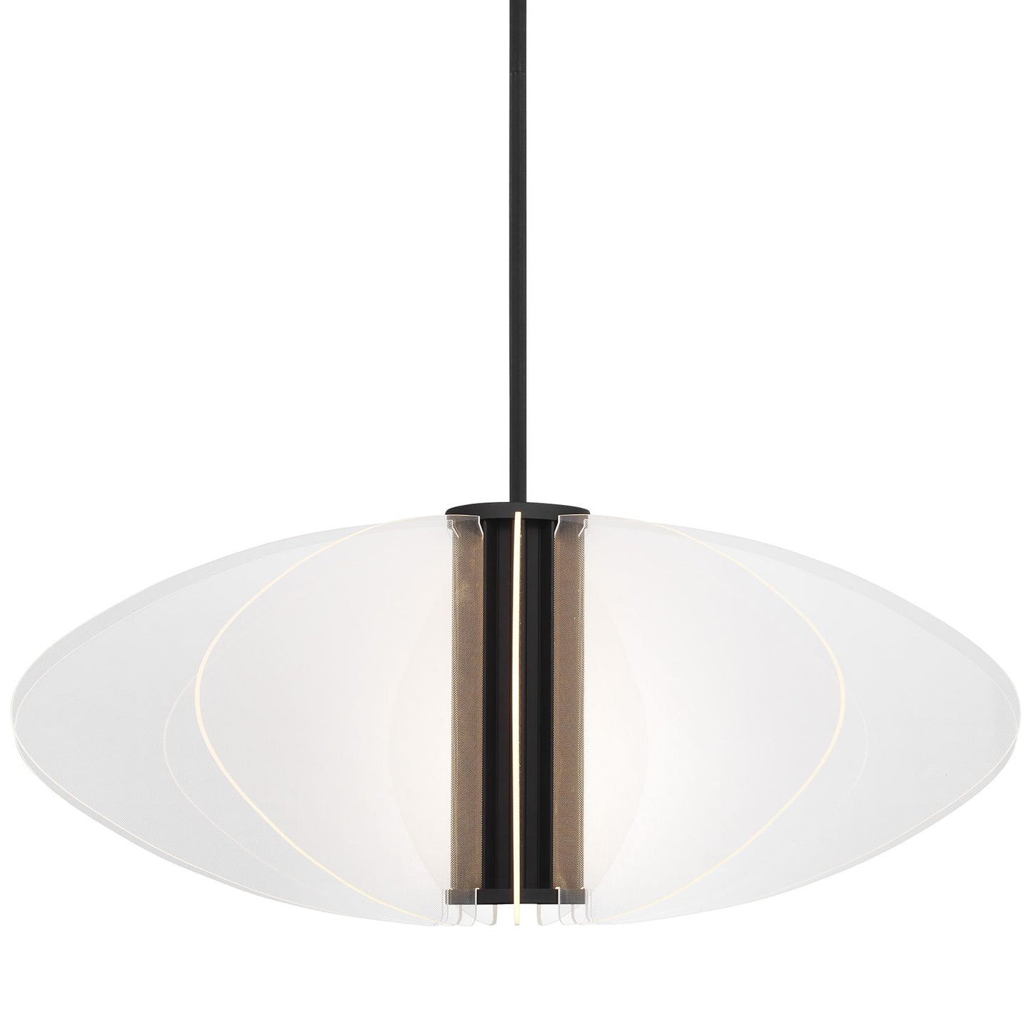 Visual Comfort Modern Nyra Large LED Chandelier in Matte Black