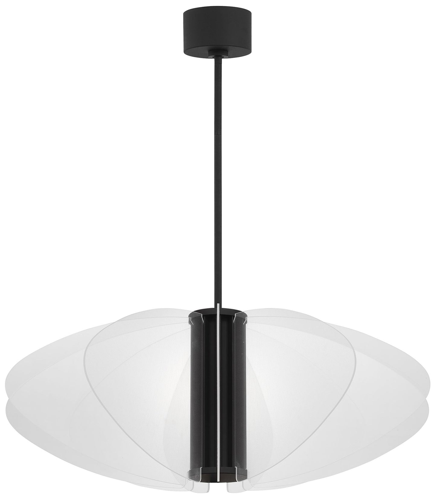 Visual Comfort Modern Nyra Large LED Chandelier in Matte Black