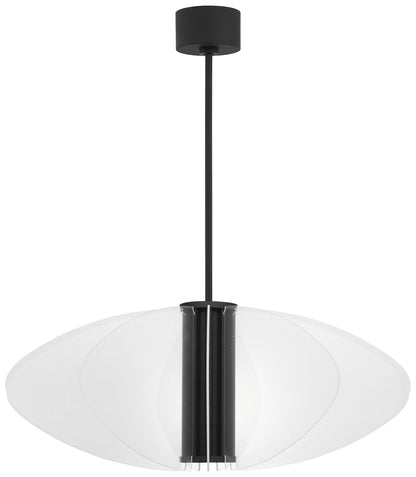 Visual Comfort Modern Nyra Large LED Chandelier in Matte Black