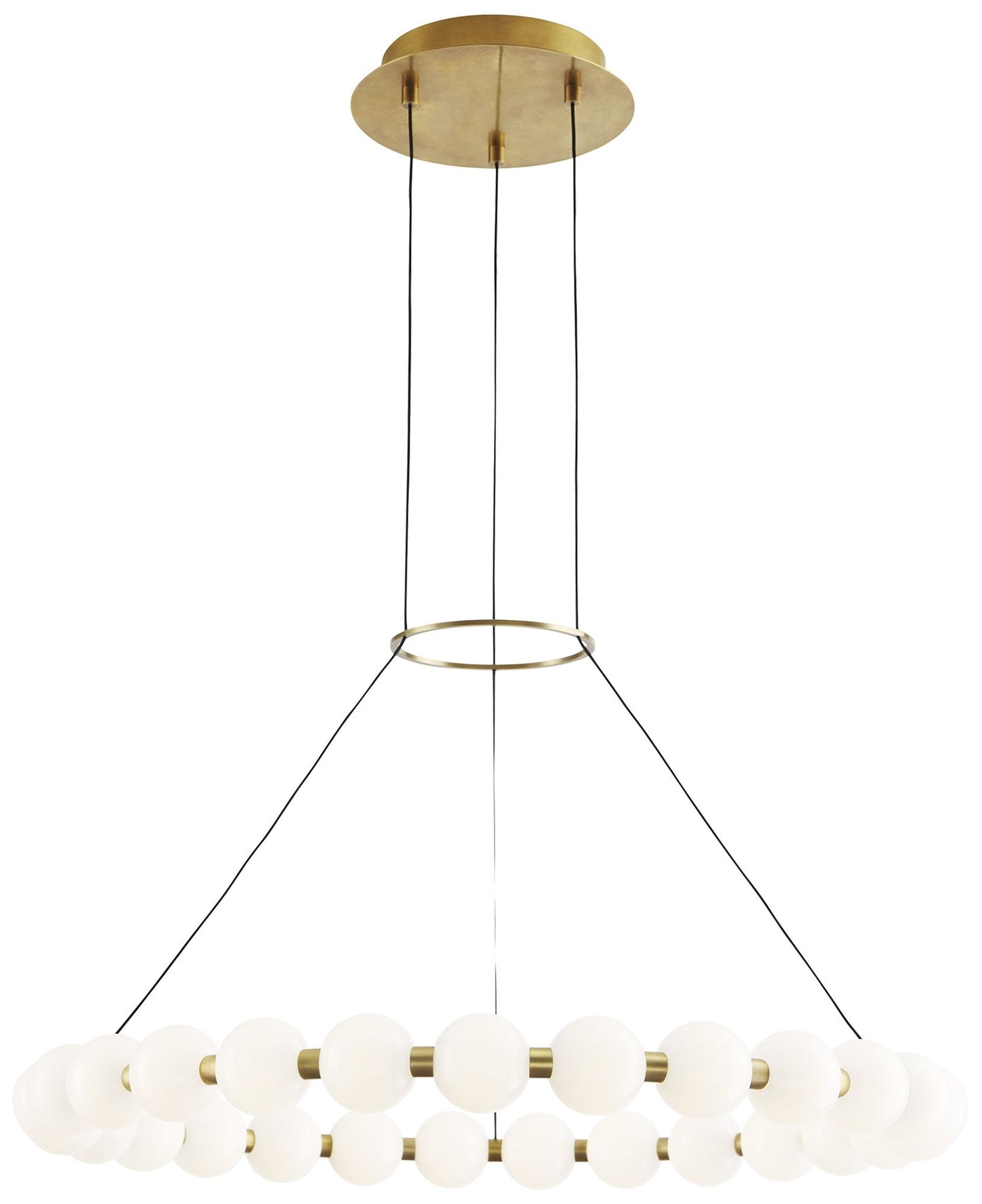 Visual Comfort Modern Orbet 30 inch 2700K LED Natural Brass Chandelier