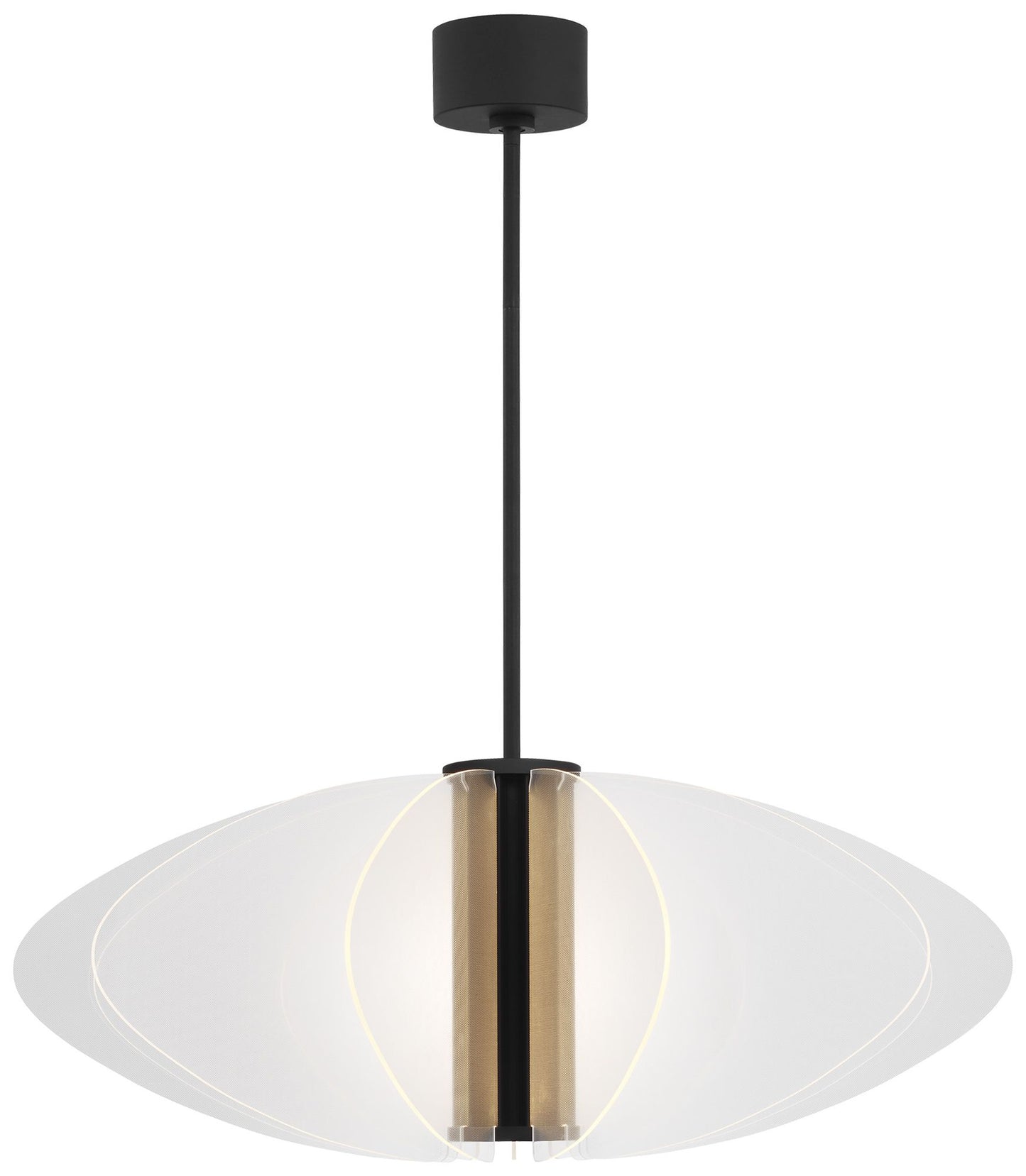Visual Comfort Nyra 52" Wide Matte Black LED Chandelier
