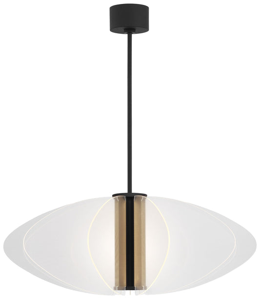 Visual Comfort Nyra 52" Wide Matte Black LED Chandelier