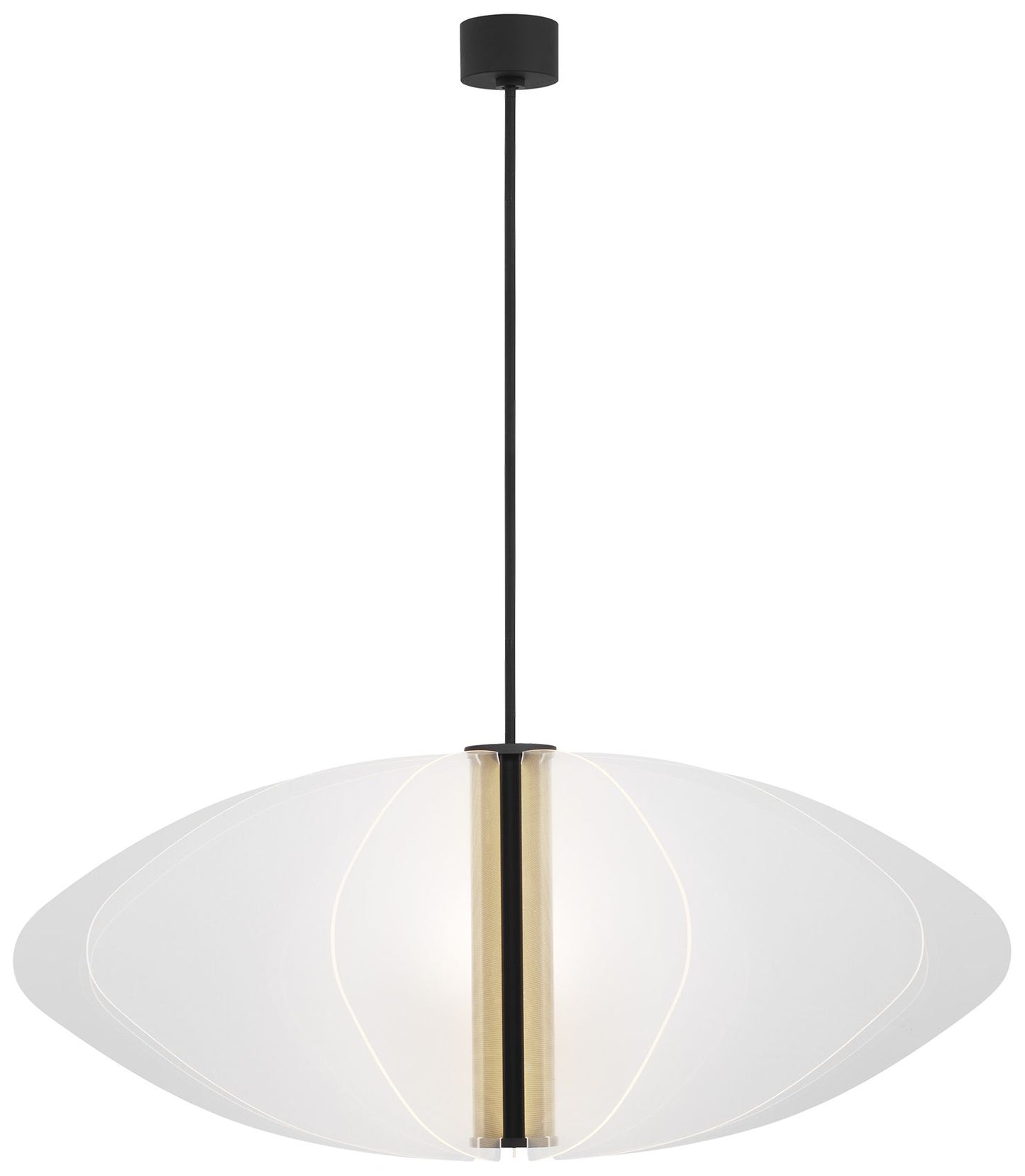 Visual Comfort Nyra 52" Wide Matte Black LED Chandelier