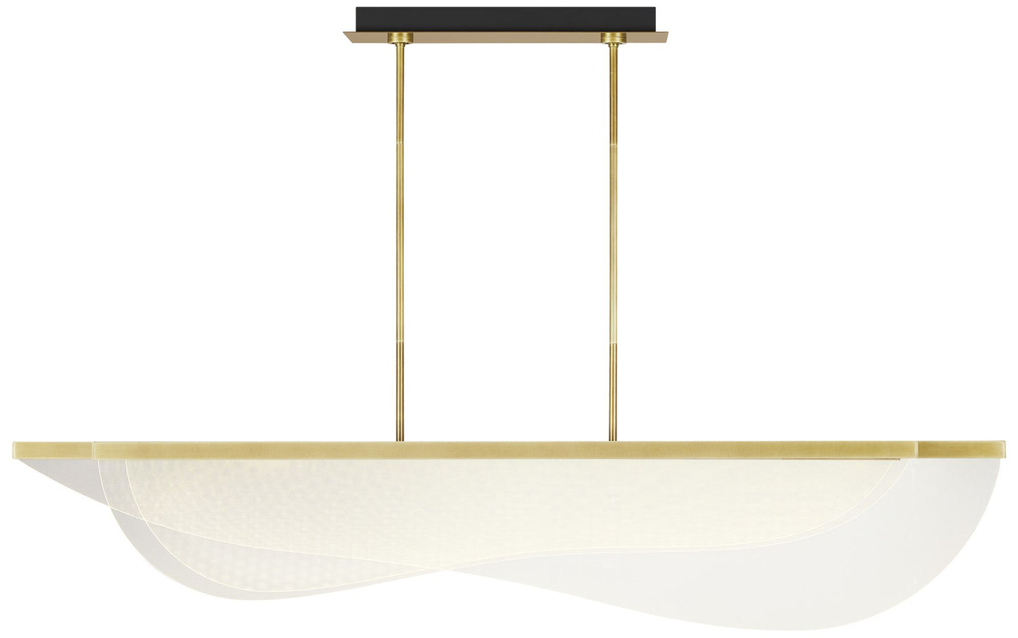 Visual Comfort Nyra 60" Plated Brass LED Linear Chandelier
