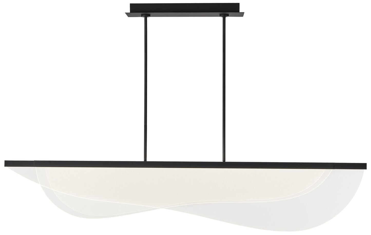 Visual Comfort Nyra 60" Wide Black LED Linear Chandelier