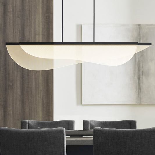 Visual Comfort Nyra 60" Wide Black LED Linear Chandelier