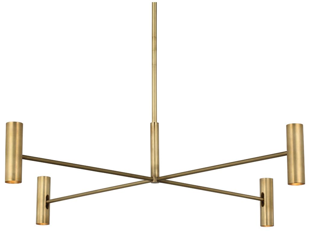 Visual Comfort Ponte 36" Wide Brass LED 4-Light Chandelier