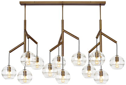 Visual Comfort Sedona 62"W Aged Brass 12-Light Chandelier