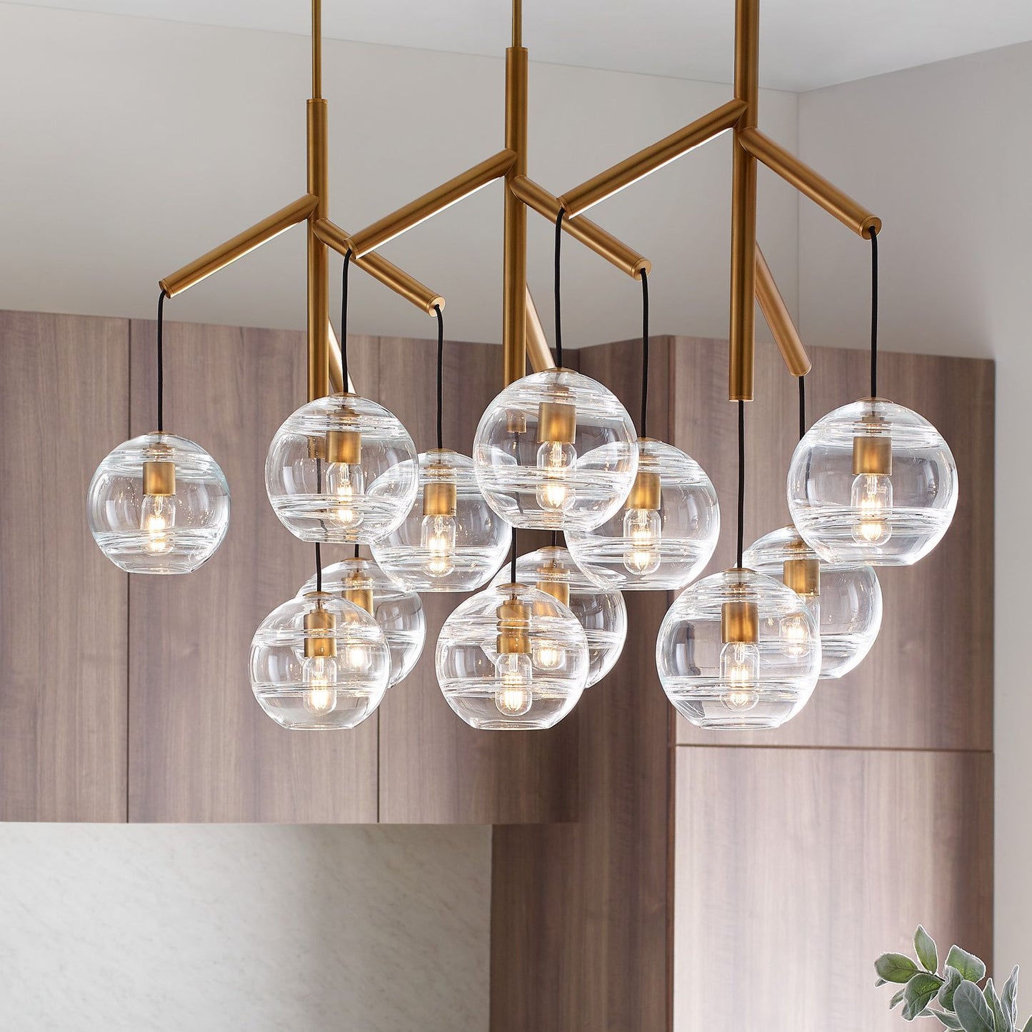 Visual Comfort Sedona 62"W Aged Brass 12-Light Chandelier