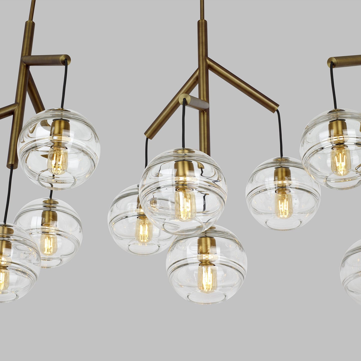 Visual Comfort Sedona 62"W Aged Brass 12-Light Chandelier