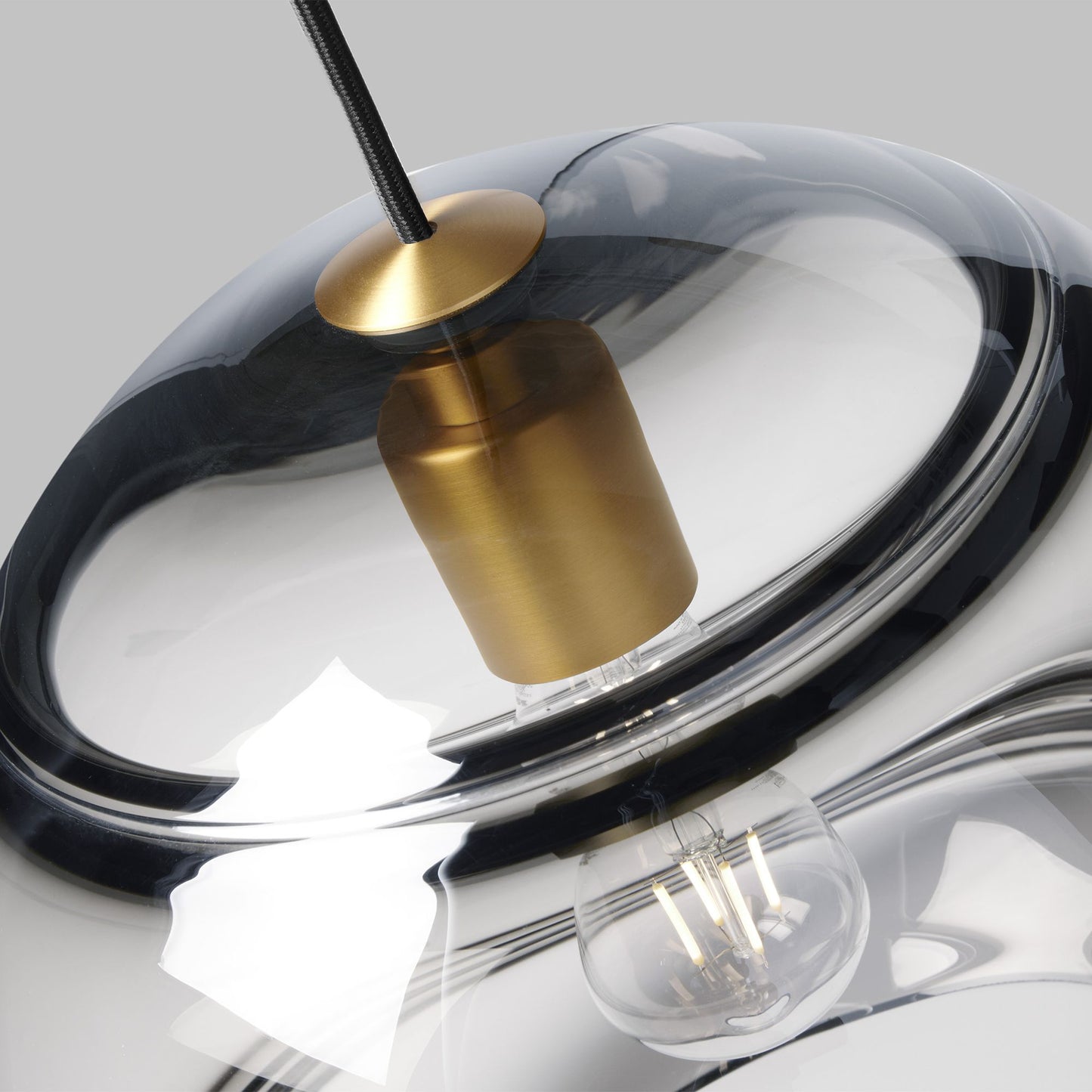 Visual Comfort Sedona 62"W Aged Brass Smoke Glass Chandelier