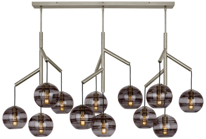 Visual Comfort Sedona 62"W Satin Nickel 12-Light Chandelier