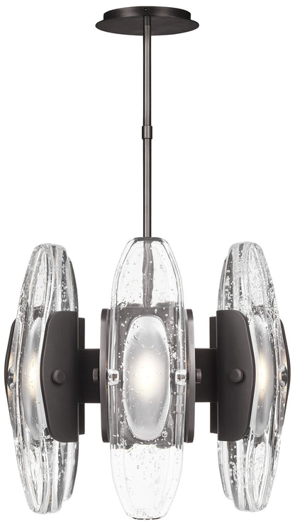 Visual Comfort Wythe 15 3/4" Wide Bronze 6-Light LED Pendant